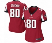 Women's Atlanta Falcons #80 Luke Stocker Game Red Team Color Football Jersey