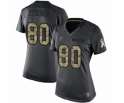 Women's Atlanta Falcons #80 Luke Stocker Limited Black 2016 Salute to Service Football Jersey