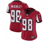 Women's Atlanta Falcons #98 Takkarist McKinley Red Team Color Vapor Untouchable Limited Player Football Jersey