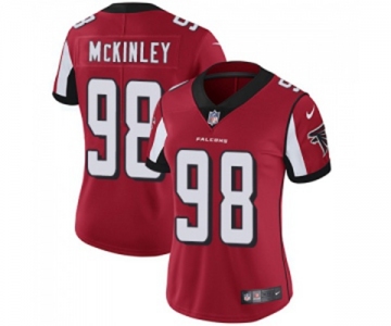 Women's Atlanta Falcons #98 Takkarist McKinley Red Team Color Vapor Untouchable Limited Player Football Jersey