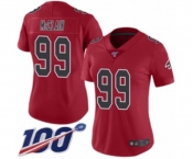 Women's Atlanta Falcons #99 Terrell McClain Limited Red Rush Vapor Untouchable 100th Season Football Jersey