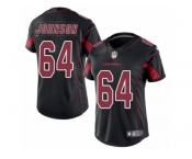 Women's Nike Arizona Cardinals #64 Dorian Johnson Limited Black Rush NFL Jersey