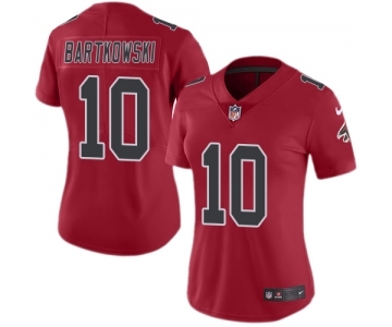 Women's Nike Atlanta Falcons #10 Steve Bartkowski Limited Red Rush Vapor Untouchable NFL Jersey