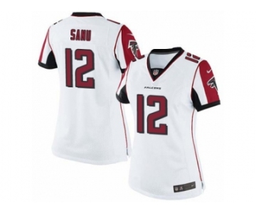 Women's Nike Atlanta Falcons #12 Mohamed Sanu Limited White NFL Jersey