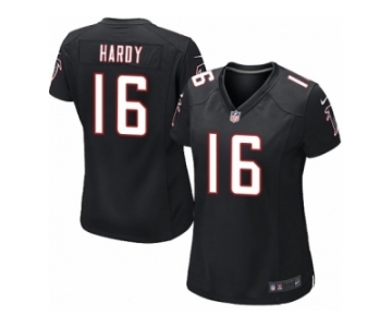 Women's Nike Atlanta Falcons #16 Justin Hardy Limited Black Alternate NFL Jersey