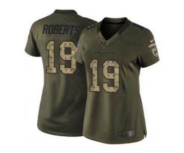 Women's Nike Atlanta Falcons #19 Andre Roberts Limited Green Salute to Service NFL Jersey