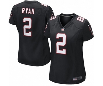 Women's Nike Atlanta Falcons #2 Matt Ryan Black Alternate NFL Jersey