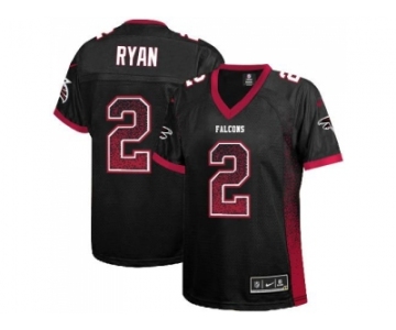 Women's Nike Atlanta Falcons #2 Matt Ryan Black Alternate Stitched NFL Elite Drift Fashion Jersey