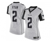 Women's Nike Atlanta Falcons #2 Matt Ryan Gray Stitched NFL Limited Gridiron Gray II Jersey