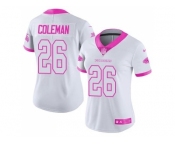 Women's Nike Atlanta Falcons #26 Tevin Coleman Limited Rush Fashion Pink NFL Jersey