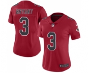 Women's Nike Atlanta Falcons #3 Matt Bryant Limited Red Rush Vapor Untouchable NFL Jersey