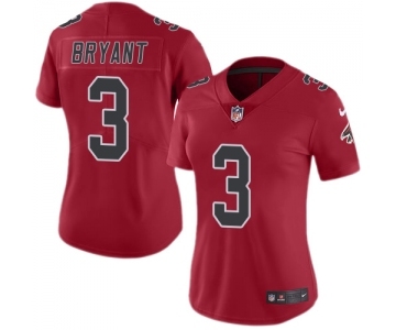 Women's Nike Atlanta Falcons #3 Matt Bryant Limited Red Rush Vapor Untouchable NFL Jersey