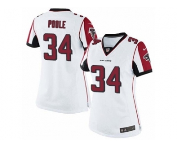 Women's Nike Atlanta Falcons #34 Brian Poole Limited White NFL Jersey