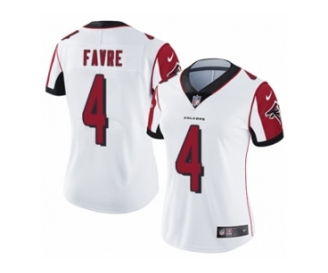 Women's Nike Atlanta Falcons #4 Brett Favre Limited White NFL Jersey