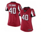 Women's Nike Atlanta Falcons #40 Derrick Coleman Limited Red Team Color NFL Jersey