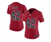 Women's Nike Atlanta Falcons #42 Duke Riley Limited Red Rush NFL Jersey