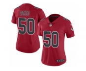 Women's Nike Atlanta Falcons #50 Brooks Reed Limited Red Rush NFL Jersey