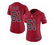 Women's Nike Atlanta Falcons #51 Alex Mack Limited Red Rush NFL Jersey