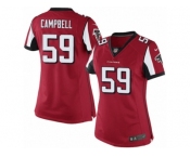 Women's Nike Atlanta Falcons #59 De'Vondre Campbell Limited Red Team Color NFL Jersey