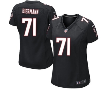 Women's Nike Atlanta Falcons #71 Kroy Biermann Game Black Alternate NFL Jersey