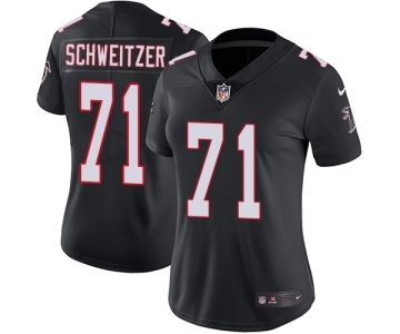 Women's Nike Atlanta Falcons #71 Wes Schweitzer Black Alternate Vapor Untouchable Limited Player NFL Jersey