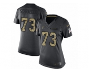 Women's Nike Atlanta Falcons #73 Ryan Schraeder Limited Black 2016 Salute to Service NFL Jersey