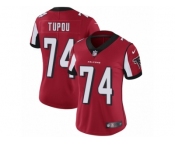 Women's Nike Atlanta Falcons #74 Tani Tupou Red Team Color Vapor Untouchable Limited Player NFL Jersey