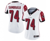 Women's Nike Atlanta Falcons #74 Ty Sambrailo White Vapor Untouchable Limited Player NFL Jersey