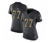Women's Nike Atlanta Falcons #77 Ra'Shede Hageman Limited Black 2016 Salute to Service NFL Jersey