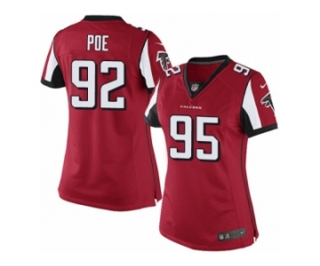 Women's Nike Atlanta Falcons #92 Dontari Poe Limited Red Team Color NFL Jersey