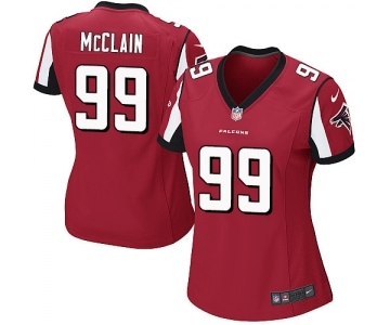 Women's Nike Atlanta Falcons #99 Terrell McClain Game Red Team Color NFL Jersey