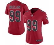 Women's Nike Atlanta Falcons #99 Terrell McClain Limited Red Rush Vapor Untouchable NFL Jersey