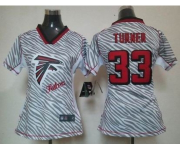 nike women nfl jerseys atlanta falcons #33 michael turner [fem fan zebra]