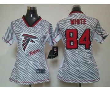 nike women nfl jerseys atlanta falcons #84 white [fem fan zebra]