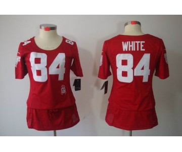 nike women nfl jerseys atlanta falcons #84 white red[breast cancer awareness]