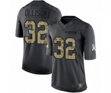 Youth Atlanta Falcons #32 Qadree Ollison Limited Black 2016 Salute to Service Football Jersey