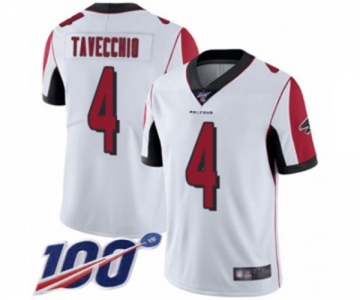 Youth Atlanta Falcons #4 Giorgio Tavecchio White Vapor Untouchable Limited Player 100th Season Football Jersey