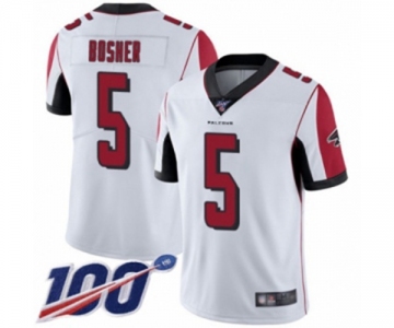 Youth Atlanta Falcons #5 Matt Bosher White Vapor Untouchable Limited Player 100th Season Football Jersey