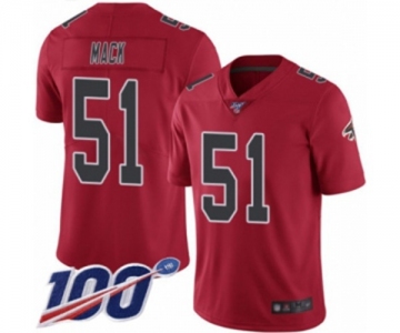 Youth Atlanta Falcons #51 Alex Mack Limited Red Rush Vapor Untouchable 100th Season Football Jersey