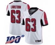 Youth Atlanta Falcons #63 Chris Lindstrom White Vapor Untouchable Limited Player 100th Season Football Jersey
