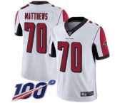Youth Atlanta Falcons #70 Jake Matthews White Vapor Untouchable Limited Player 100th Season Football Jersey