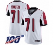Youth Atlanta Falcons #71 Wes Schweitzer White Vapor Untouchable Limited Player 100th Season Football Jersey