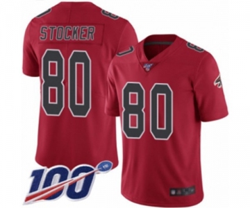 Youth Atlanta Falcons #80 Luke Stocker Limited Red Rush Vapor Untouchable 100th Season Football Jersey