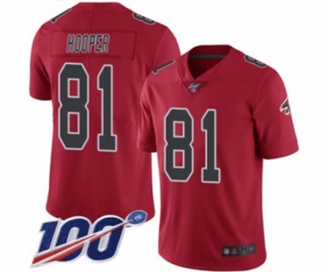 Youth Atlanta Falcons #81 Austin Hooper Limited Red Rush Vapor Untouchable 100th Season Football Jersey