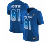 Youth Atlanta Falcons #81 Austin Hooper Limited Royal Blue NFC 2019 Pro Bowl Football Jersey