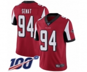 Youth Atlanta Falcons #94 Deadrin Senat Red Team Color Vapor Untouchable Limited Player 100th Season Football Jersey