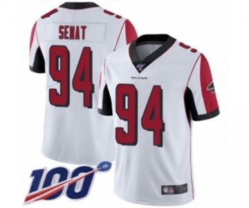 Youth Atlanta Falcons #94 Deadrin Senat White Vapor Untouchable Limited Player 100th Season Football Jersey