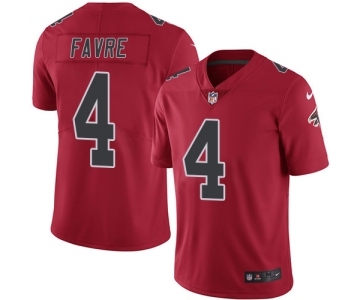 Youth Nike Atlanta Falcons #4 Brett Favre Limited Red Rush Vapor Untouchable NFL Jersey
