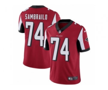 Youth Nike Atlanta Falcons #74 Ty Sambrailo Red Team Color Vapor Untouchable Limited Player NFL Jersey