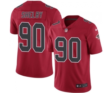 Youth Nike Atlanta Falcons #90 Derrick Shelby Limited Red Rush Vapor Untouchable NFL Jersey